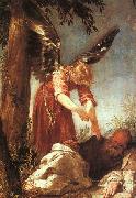 ESCALANTE, Juan Antonio Frias y An Angel Awakens the Prophet Elijah dfg oil painting picture wholesale